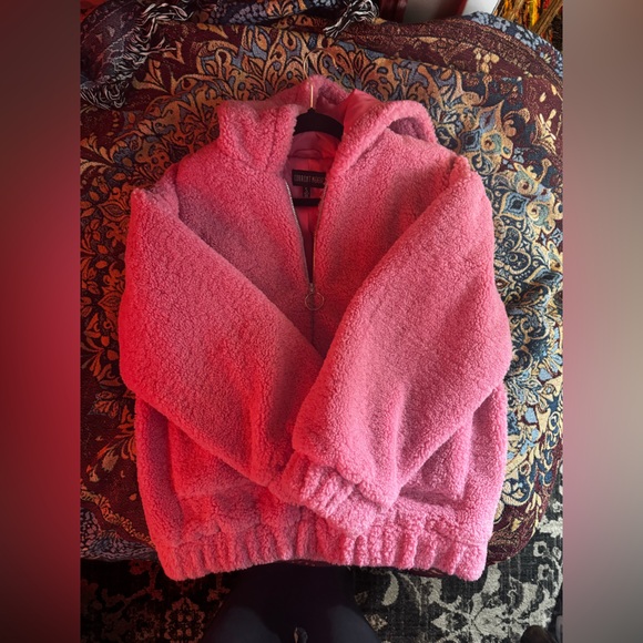 Current Mood Pink Sherpa Jacket - Picture 2 of 4